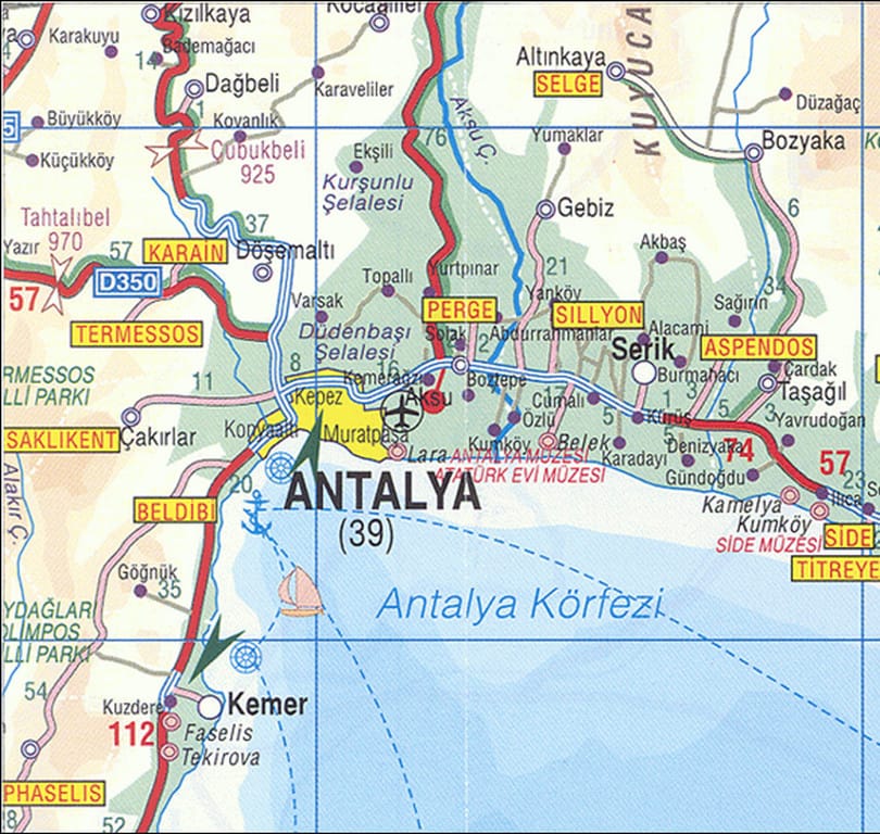 Antalya ilinin Diğer İllere Uzaklığı