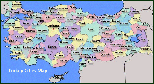 Canakkale Turkiye Haritasi
