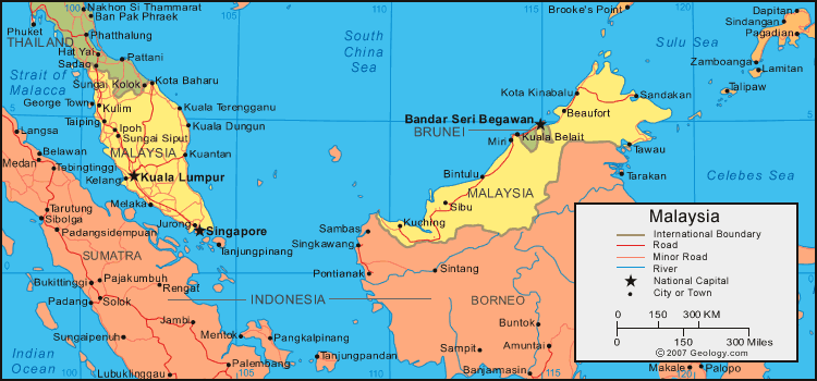 malezya haritası