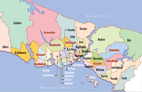 ayrıntılı istanbul haritası