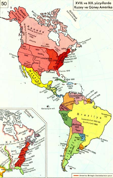 güney amerika haritası