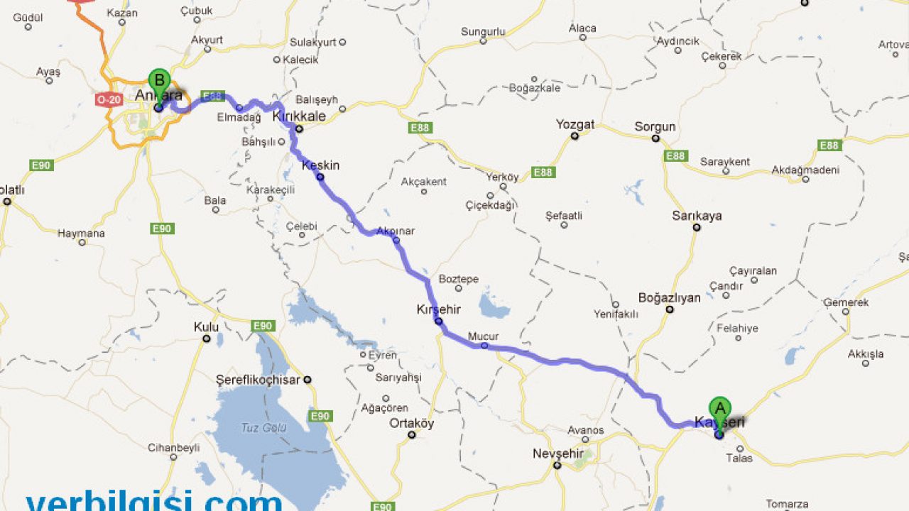 kayseriden ankaraya nasil gidilir guzergahlar yerbilgisi