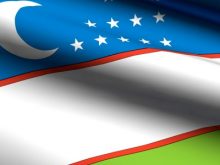 stock footage uzbekistan flag animation
