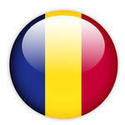 romania flag button on white_small
